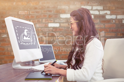 Young thoughtful businessman standing in office