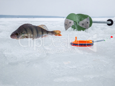 Ice fishing in Russia