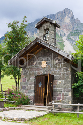 Mountain church at Passo San Pellegrino