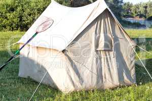 The tent from a canvas for fishing and tourism. Legacy sample.