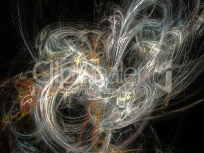 image of one Digital Fractal on Black Color