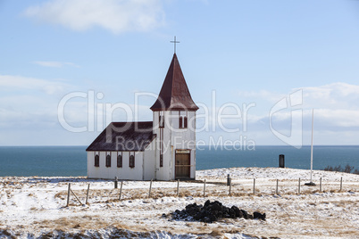 Church of Hellnar at the peninsula Snaefellsness, Iceland