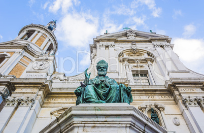 Sixtus V bronze statue in Loreto, Italy