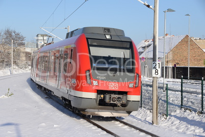 Triebwagen im Winter