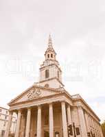 St Martin church, London vintage