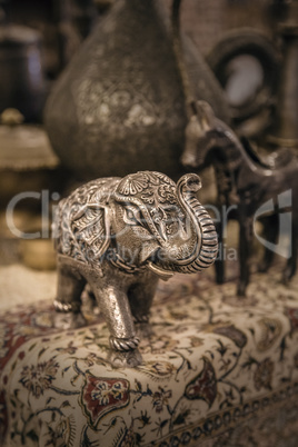 Elephant figurine made of metal