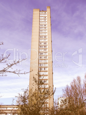 Trellick Tower, London vintage