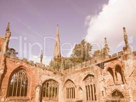 Coventry Cathedral ruins vintage