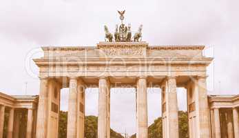 Brandenburger Tor in Berlin vintage