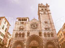 St Lawrence cathedral in Genoa vintage