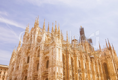 Milan cathedral vintage