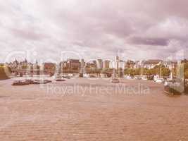 River Thames in London vintage