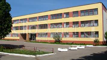 building of modern school