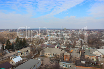 Panorama of Kozelets town from above