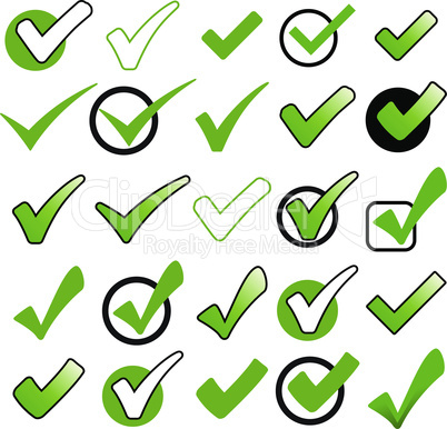 collection green checkmarks