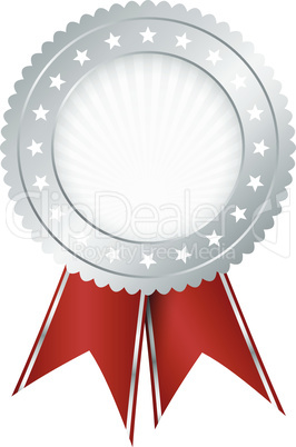 seal of quality silver with ribbons