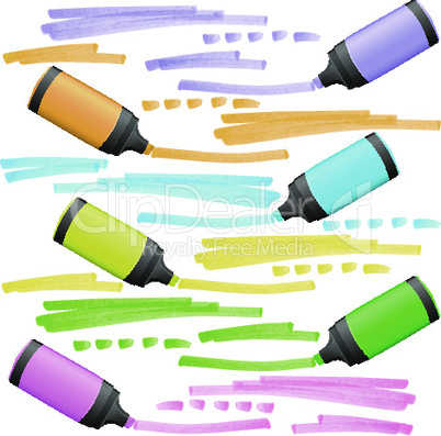 highlighters with markings