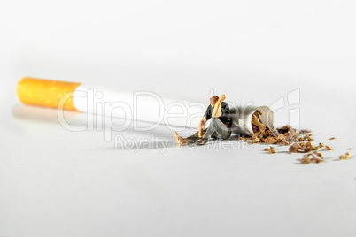smoker on a cigarette