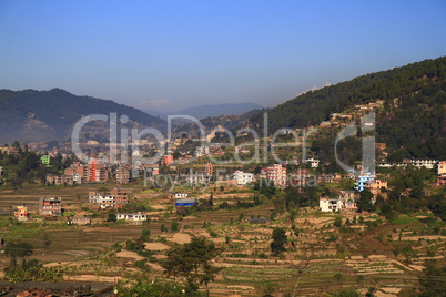 Mountain village in Nepal