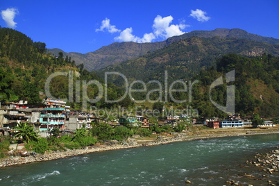 Mountain village in Nepal
