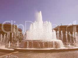 Fountain in Milan vintage