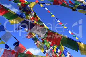 Colorful prayer flags