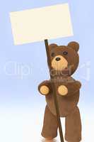 Teddy Bear with billboard