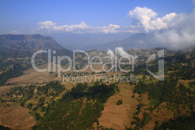 Above the clouds in Nepalese town Nagarkot