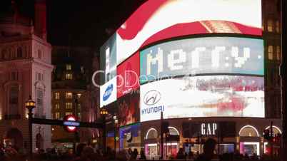 Piccadilly Circus London Night Shot Timelapse