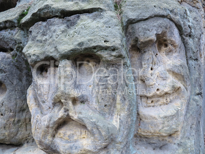 Bizarre Stone Heads - Rock Sculptures