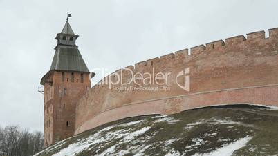 Old towers of Novgorod Kremlin, V.Novgorod, Russia