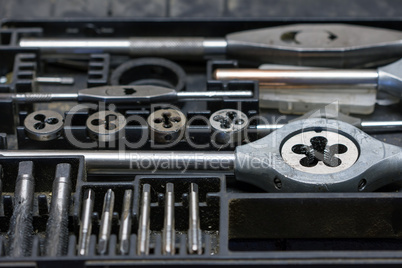Detail of the screw tap - hand tools