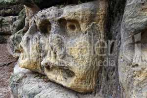 Bizarre Stone Heads - Rock Sculptures