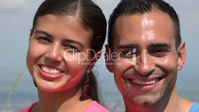 Smiling Young Hispanic Couple