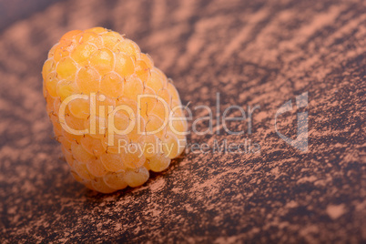 Fresh sweet raspberries close up