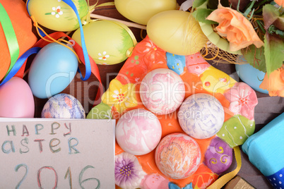Easter decoration with eggs