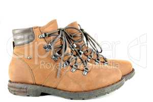 brown hiking boots