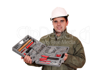 worker with toolbox