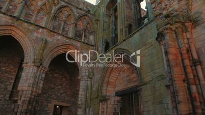 Ruins of Holyrood Abbey in Edinburgh, UK - Close-up