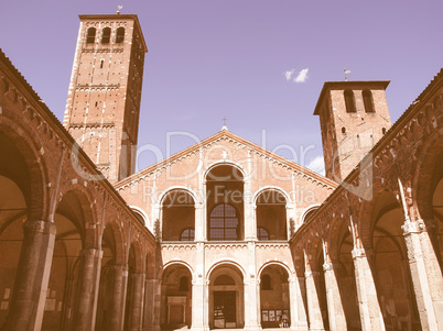 Sant Ambrogio church, Milan vintage