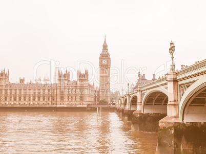 Houses of Parliament vintage