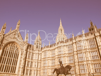 Houses of Parliament vintage