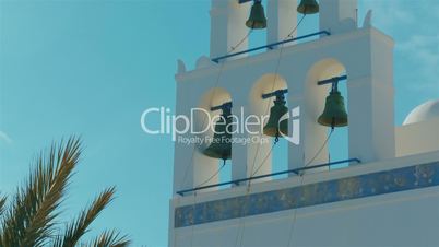 Bell Tower Detail of a Traditional Cycladic Mediterranean Church