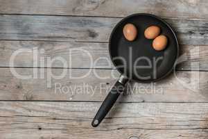 3 eggs on the pan