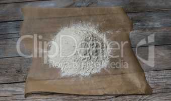 flour wheat on wood