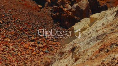 Close-up Shot of Volcanic Activity in the Island of Thirassia, Santorini, Greece