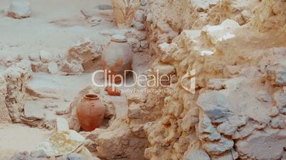 Ancient Greek Ruins Amphora Close-up