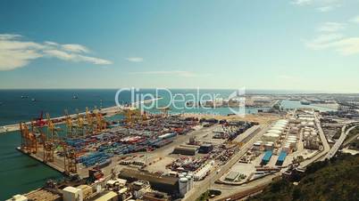 Panoramic View of the Port of Barcelona