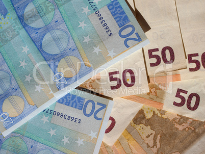 Fifty and Twenty Euro notes