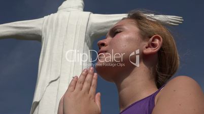 Christian Woman Praying To God